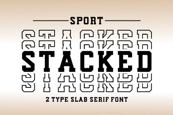 Sport Stacked Font preview 3
