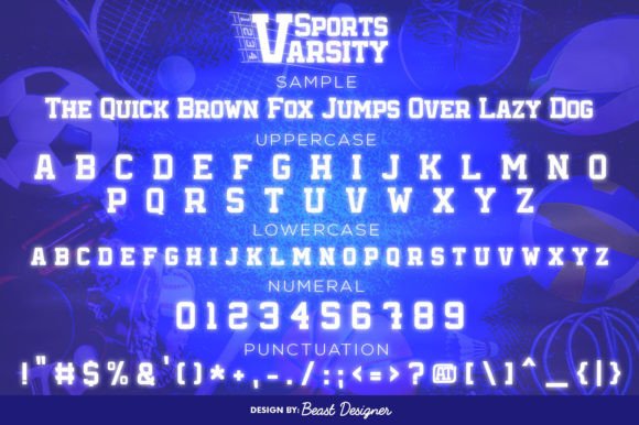 Sports Varsity Font preview 2