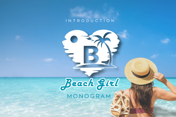 Beach Girl Monogram Font Beach Girl Monogram Font