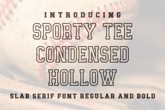 Sporty Tee Condensed Hollow Font Sporty Tee Condensed Hollow Font