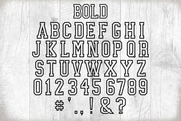 Sporty Tee Condensed Hollow Font preview 3