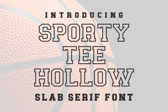 Sporty Tee Hollow Font Sporty Tee Hollow Font