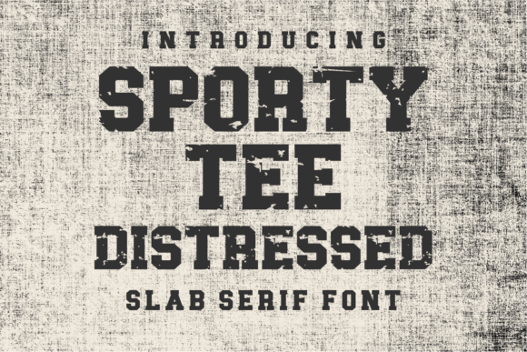 Sporty Tee Distressed Font Sporty Tee Distressed Font