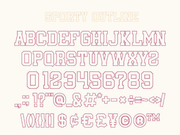 Sporty Varsity Font preview 4