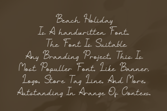 Beach Holiday Font preview 3