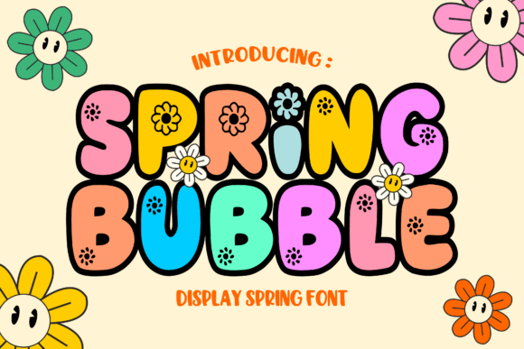 Spring Bubble Font preview 2