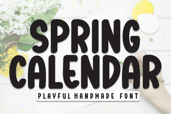 Spring Calendar Font Spring Calendar Font
