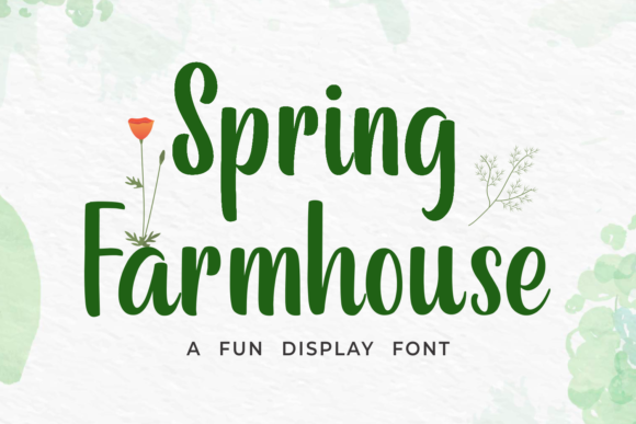 Spring Farmhouse Font Spring Farmhouse Font