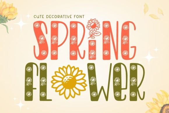 Spring Flower Font Spring Flower Font