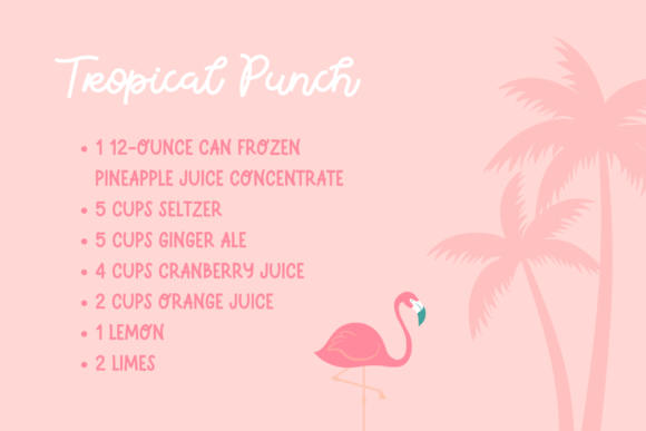 Beach Lover Tropical Drinks Duo Font preview 4