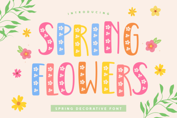 Spring Flowers Font Spring Flowers Font