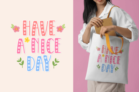 Spring Flowers Font preview 2
