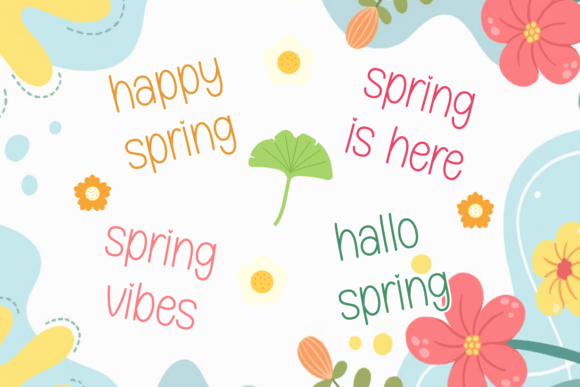 Spring Funny Font preview 3
