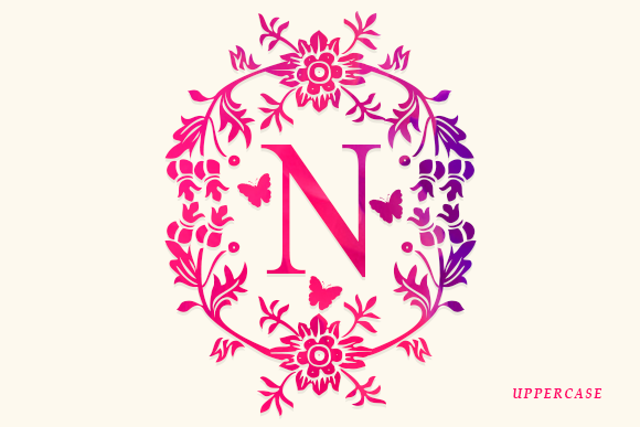 Spring Monogram Font preview 2