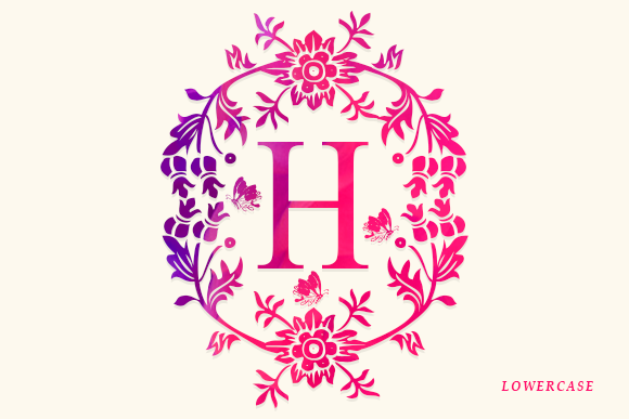 Spring Monogram Font preview 3