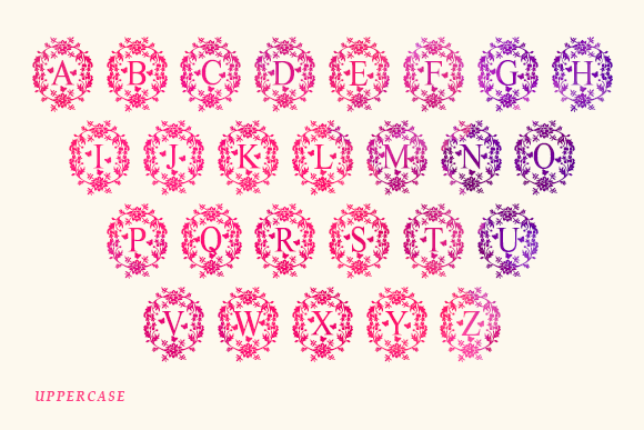 Spring Monogram Font preview 4