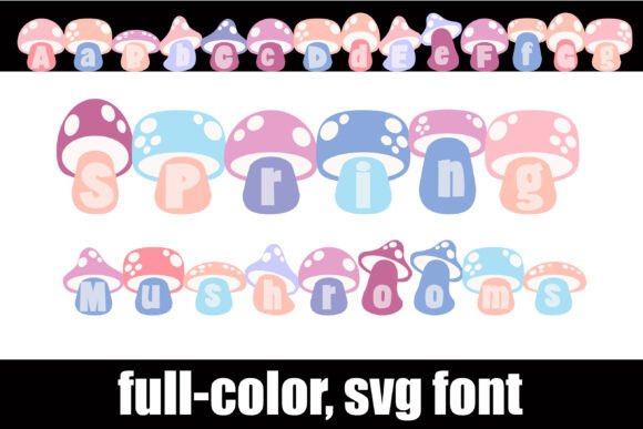 Spring Mushrooms Font