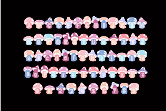 Spring Mushrooms Font preview 2