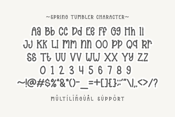 Spring Tumbler Font preview 3