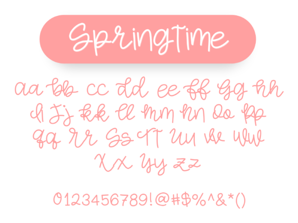 Springtime Font preview 2