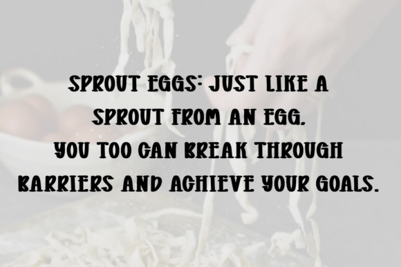 Sprout Eggs Font preview 4
