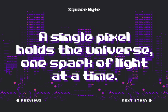 Square Byte Font preview 3