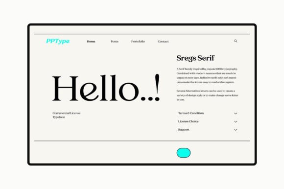 Sregs Serif Display Font preview 4