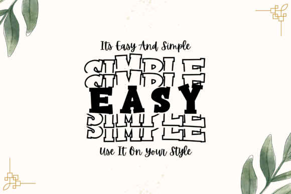 Stacked College Monogram Font preview 2