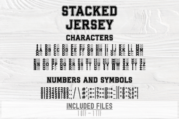 Stacked Jersey Font preview 2