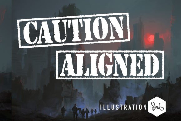 Caution Aligned Font