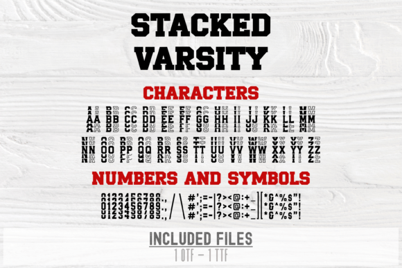 Stacked Varsity Font preview 2