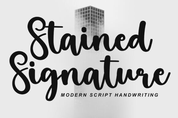Stained Signature Font