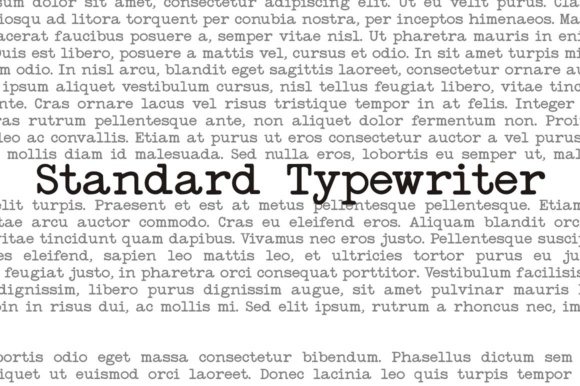 Standard Typewriter Font preview 2