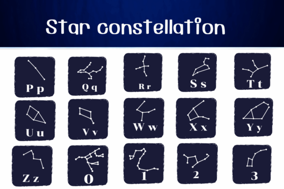 Star Constellation Font preview 3