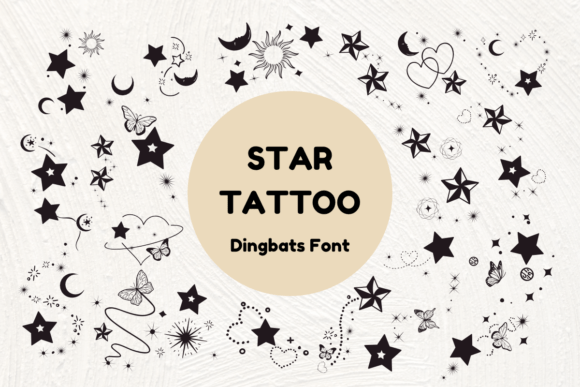 Star Tattoo Font