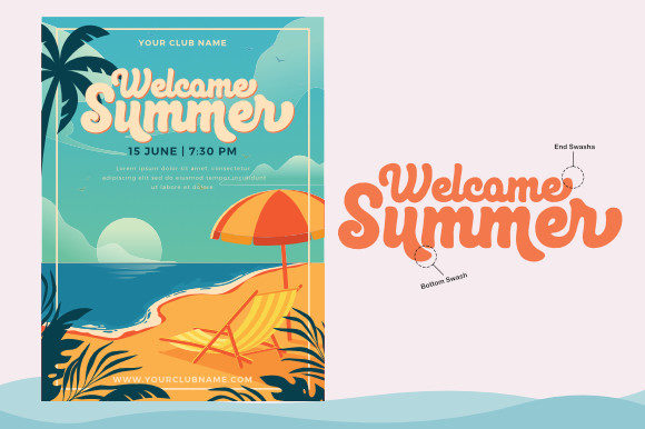 Beach Sunny Font preview 2