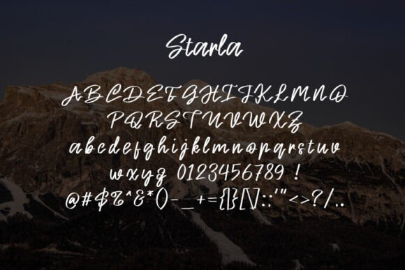 Starla Font preview 2