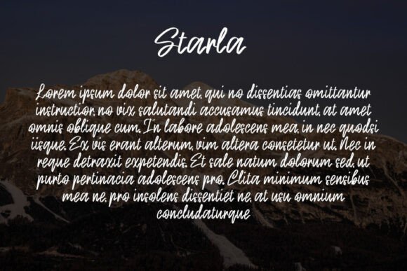 Starla Font preview 3