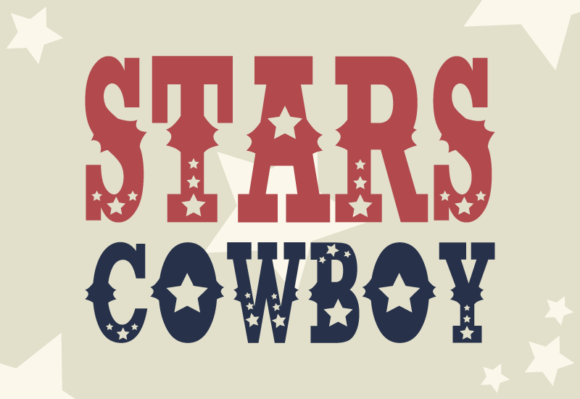 Stars Cowboy Font preview 2