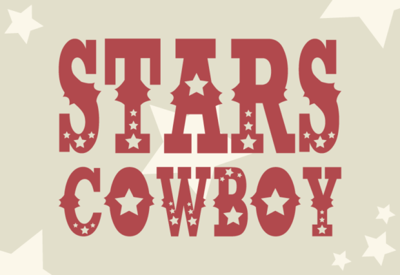 Stars Cowboy Font preview 3