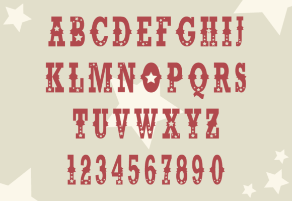 Stars Cowboy Font preview 4
