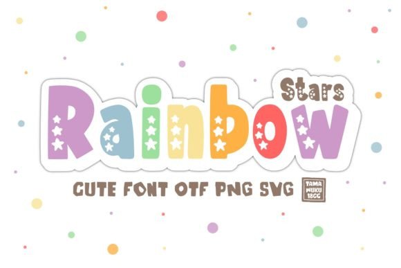Stars Rainbow Font