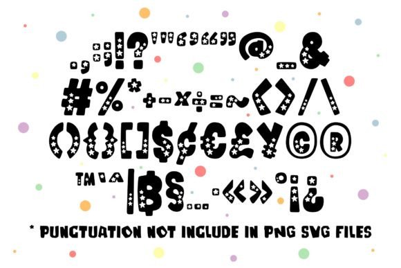 Stars Rainbow Font preview 3