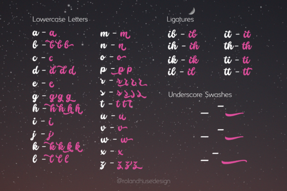 Stars & Love Font preview 4