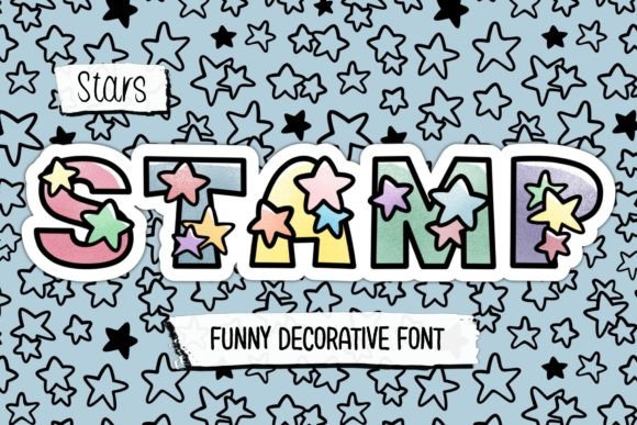 Stars Stamp Font