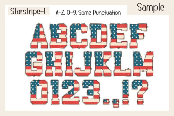 Starstripe Font preview 3