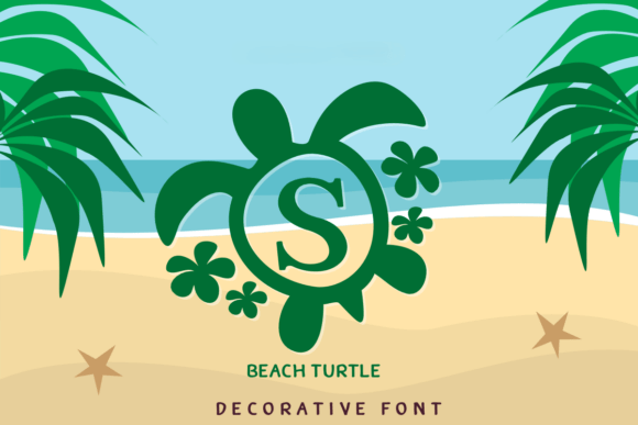 Beach Turtle Font Beach Turtle Font