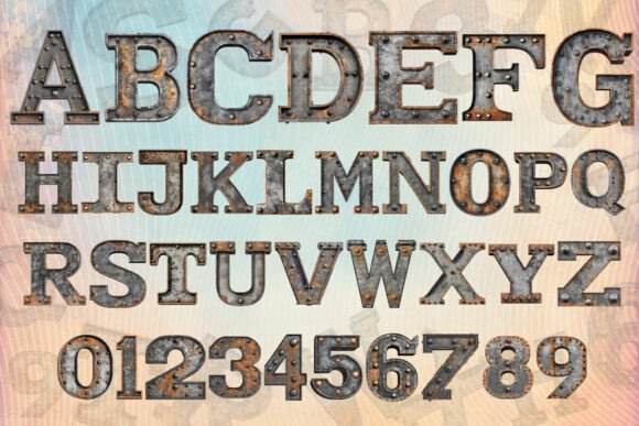 Steel Metal Font preview 3