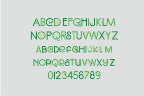 Celebrate Green Font preview 3