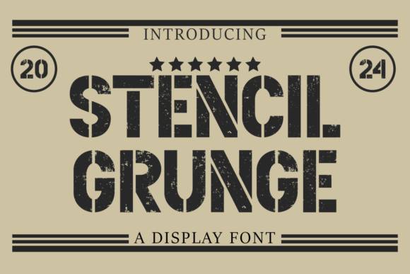 Stencil Gruge Font
